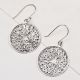 92.5 Sterling Silver Earrings Scroll Work Perfect Round Dangle Earrings
