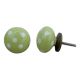 Green White Polka Ceramic Almirah Knob