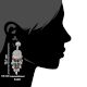 Dream Catchers 92.5 Sterling silver Earrings Oxidized Green Peridot Red Chalcedony And pearl Beads