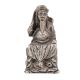 Aluminum Sitting Wise Man Statue Holding a Sword