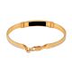 92.5 Sterling Silver Bracelet Adjustable Kadaa With Insect Logo And Gold Plating