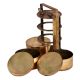 Functional  Brass Tiffin Box With Three Containers And Thick Locking Frame