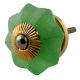 Green Frosted Melon Glass Drawer Knobs