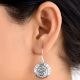 Evil Eye Charm 92.5 Sterling Silver Earrings