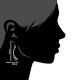 Contemporary 92.5 Sterling Silver Earrings For girls