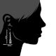 Drop Cone Triangular 92.5 Sterling Silver Earrings
