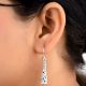 Drop Cone Triangular 92.5 Sterling Silver Earrings