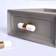 White Resin And Brass Tube Cabinet Knob