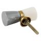 White And Grey Resin Drum Cabinet Knob