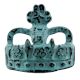 Antique Sea Green Crown Iron Dresser Knob