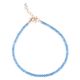 Blue Chalcedony Beaded Bracelet With Extension Chain