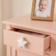 Solid White Star Ceramic Cabinet Knob