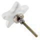 Solid White Star Ceramic Cabinet Knob