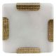 white square Stone Brass Cabinet Knobs