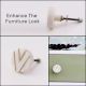 Round White Stone Gold V Shape Cabinet Knobs