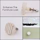 Round Oval White Stone Golden Line Cabinet Knobs