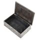 Storage Box Floral Engraved In White Metal
