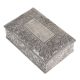 Storage Box Floral Engraved In White Metal