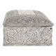 Storage Box Floral Engraved In White Metal