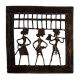 Decorative Dhokra Art Hanging A Farmer With Two Tribal Ladies