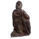 Brass Statue Kneeling Down European Warrior With Sword