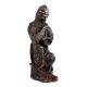 Brass Statue Kneeling Down European Warrior With Sword