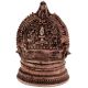 Brass Oil Lamp Engraved Goddess Laxmi And Two Jumbo Elephants