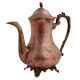 Brass Kettle Engraved Leaf Design Tableware
