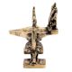 Brass Oil Lamp With  Laxmi Ganesha And Twin Peacocks Statue Festive Diya