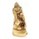 Brass Ganesha Statue Sitting On Chowki Chaturbhurj Pose