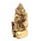 Brass Ganesha Statue Sitting On Chowki Chaturbhurj Pose