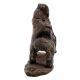 Brass Chinese Old Man Figurine On Dragon Statue