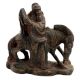 Brass Chinese Old Man Statue On A Horse