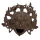 Brass Lion Face Chinese God With ornate Crown Wall Hanging