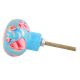 Red & Blue Beautiful Wooden Knob