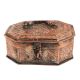 Copper Jewelry Box With Floral Kashmiri Repousse Artwork