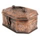 Copper Jewelry Box With Floral Kashmiri Repousse Artwork