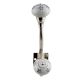 Grey Floral Crackle Ceramic Silver Iron Hook