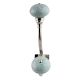 Turquoise Cream Crackle Silver Iron Hook