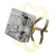 Grey Black Square Stone Cabinet Knob