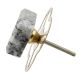 Grey Black Square Stone Cabinet Knob