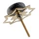 Grey Stone Flat Dresser Knob