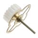 Round White Stone Floral Pattern Cabinet Knobs