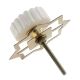 Round White Stone Floral Pattern Cabinet Knobs