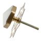 White Hexagon Stone Cabinet Brass Knobs