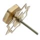 White Hexagon Stone Cabinet Brass Knobs