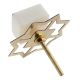 White Square Stone Gold Cross Dresser Knob