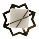 White Square Stone Gold Cross Dresser Knob
