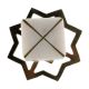 White Stone Square Gold Cross Dresser Knob