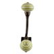 Old Lime Striped Ceramic Antique Iron Hook